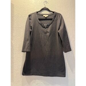 MICHAEL Michael Kors Gray 3/4 Sleeve Toggle Detail Tunic Dress XL